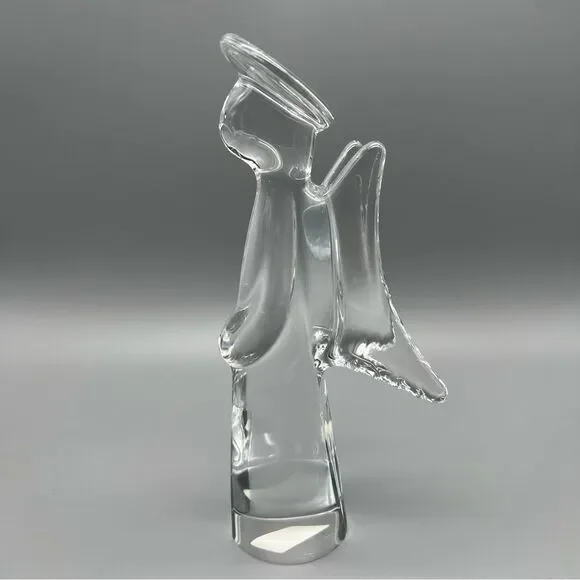 The Toscany Collection 24% Lead Crystal Clear Solid Angel Figurine 9” Japan - Picture 3 of 7